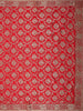 Rich Bridal Red Floral Zari Embroidered Design Georgette Saree with Grand Dupatta