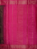 Rich Burgundy Checked Woven Design Pure Kanchipuram Silk Saree with Contrast Border