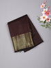 Rich Burgundy Checked Zari Woven Design Soft Silk Fancy Saree with Zari Border
