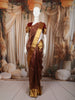 Rich Burgundy Floral Paisley Zari Woven Design Pure Kanchipuram Silk Saree with Matching Zari Border
