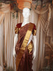 Rich Burgundy Floral Paisley Zari Woven Design Pure Kanchipuram Silk Saree with Matching Zari Border
