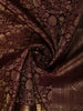 Rich Burgundy Floral Vine Zari Woven Design Pure Kanchipuram Silk Saree with Zari Border