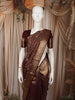 Rich Burgundy Floral Vine Zari Woven Design Pure Kanchipuram Silk Saree with Zari Border