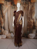 Rich Burgundy Floral Vine Zari Woven Design Pure Kanchipuram Silk Saree with Zari Border