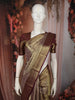 Rich Burgundy Floral Vine Zari Woven Design Pure Tissue Kanchipuram Silk Saree with Zari Border