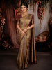 Rich Burgundy Floral Vine Zari Woven Design Pure Tissue Kanchipuram Silk Saree with Zari Border