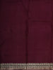 Deep Purple Floral Zari Embroidered Design Pure Tussar Party Wear Saree with Scalloped Border