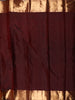 Rich Burgundy Floral Zari Woven Design Pure Kanchipuram Silk Saree with Broad Gold Zari Border