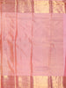 Rich Burgundy Geometric Checked Zari Woven Design Pure Kanchipuram Silk Saree with Contrast Zari Border