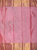 Rich Burgundy Geometric Checked Zari Woven Design Pure Kanchipuram Silk Saree with Contrast Zari Border