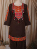 Rich Burgundy Geometric Thread Embroidered Design Cotton Salwar Suit