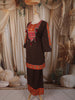 Rich Burgundy Geometric Thread Embroidered Design Cotton Salwar Suit
