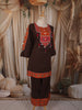Rich Burgundy Geometric Thread Embroidered Design Cotton Salwar Suit