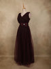 Rich Burgundy Pleated Design with Bow Embellishment Net Party Wear Gown