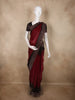 Rich Burgundy Stone Embellished Design Organza Designer Saree