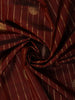 Rich Burgundy Striped  Butta Zari Woven Design Pure Kanchipuram Silk Saree with Zari Border