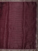 Rich Burgundy Striped Zari Woven Design Pure Organza Fancy Saree with Sequins Border