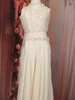 Rich Cream Heavy Sequins and Beads Embroidered Design Crepe Kids Palazzo Suit