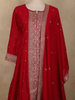 Rich Crimson Floral Embroidered Georgette Salwar Suit