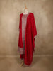 Rich Crimson Floral Embroidered Georgette Salwar Suit