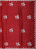 Rich Crimson Red Floral Beads Embroidered Design Organza Designer Saree with Matching Blouse