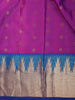 Rich Magenta Purple Butta Zari Woven Design Pure Kanchipuram Silk Saree with Contrast Zari Border