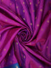 Rich Magenta Purple Butta Zari Woven Design Pure Kanchipuram Silk Saree with Contrast Zari Border