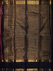 Rich Magenta Striped Zari Woven Design Pure Kanchipuram Silk Saree with Contrast Zari Border
