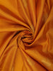 Rich Marigold Mustard Yellow Peacock Butta Zari Woven Design Pure Kanchipuram Silk Saree with Contrast Ivory Zari Border