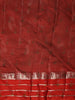 Rich Maroon Animal Motif Printed Design Organza Saree with Solid Border