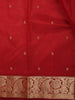 Rich Maroon Butta Zari Woven Design Pure Kanchipuram Silk Saree with Paisley Zari Border