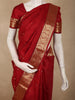 Rich Maroon Butta Zari Woven Design Pure Kanchipuram Silk Saree with Paisley Zari Border