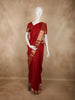 Rich Maroon Butta Zari Woven Design Pure Kanchipuram Silk Saree with Paisley Zari Border