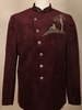 Rich Maroon Regal Tiger and Tree Embellished Design Velvet Men's Suit