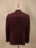 Rich Maroon Regal Tiger and Tree Embellished Design Velvet Men's Suit