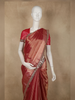 Rich Maroon Zari Woven Design Tissue Silk Saree with Designer Border