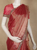 Rich Maroon Zari Woven Design Tissue Silk Saree with Designer Border