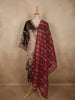 Rich Mocha Brown Paisley Zari Embroidered Design Velvet Salwar Suit with Contrast Dupatta