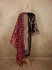 Rich Mocha Brown Paisley Zari Embroidered Design Velvet Salwar Suit with Contrast Dupatta