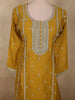 Rich Mustard Marigold Yellow Floral Embroidered Design Semi Silk Anarkali Salwar Suit