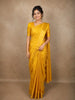 Rich Mustard Marigold Yellow Floral Zari Woven Design Pure Kanchipuram Silk Saree with Zari Border