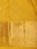 Rich Mustard Marigold Yellow Floral Zari Woven Design Pure Kanchipuram Silk Saree with Zari Border