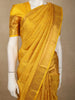 Rich Mustard Marigold Yellow Floral Zari Woven Design Pure Kanchipuram Silk Saree with Zari Border