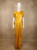 Rich Mustard Marigold Yellow Floral Zari Woven Design Pure Kanchipuram Silk Saree with Zari Border