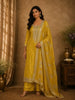 Rich Mustard Marigold Yellow Sequins and Zari Embroidered Design Silk Salwar Suit with Dupatta