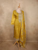 Rich Mustard Marigold Yellow Sequins and Zari Embroidered Design Silk Salwar Suit with Dupatta