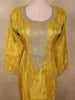 Rich Mustard Marigold Yellow Sequins and Zari Embroidered Design Silk Salwar Suit with Dupatta