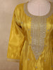 Rich Mustard Marigold Yellow Sequins and Zari Embroidered Design Silk Salwar Suit with Dupatta