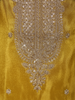 Rich Mustard Marigold Yellow Sequins and Zari Embroidered Design Silk Salwar Suit with Dupatta