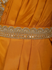 Rich Mustard Marigold Yellow Solid Design Satin Ready To Wear Saree with Designer Blouse